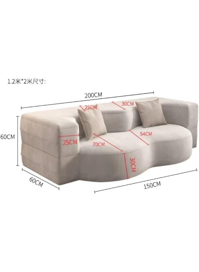 Modern Curved Foldable Sofa Bed - Image 2