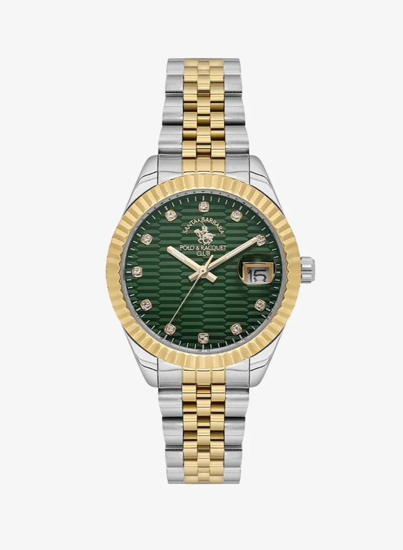 SANTA BARBARA POLO & RACQUET CLUB Santa Barbara Polo & Racquet Club - Women's Watch | Stainless Steel Band with Steel Case | Analog | Round Dial | Mineral Glass | Japanese Quartz | Water Resistance 50 Meters