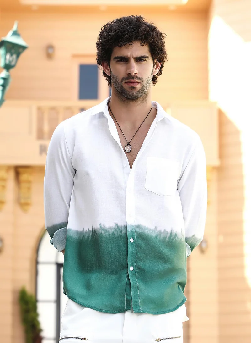 كامبوس سوترا قميص رجالي أخضر زمردي متدرج