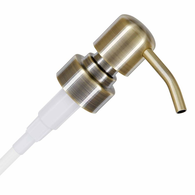 ALTGLAS Stainless Steel Soap Pump Zagreb as Replacement for Liquid Hand Soap Dispensers and Bottle Upcycling Vintage Brass Fits eg Jack Bottle