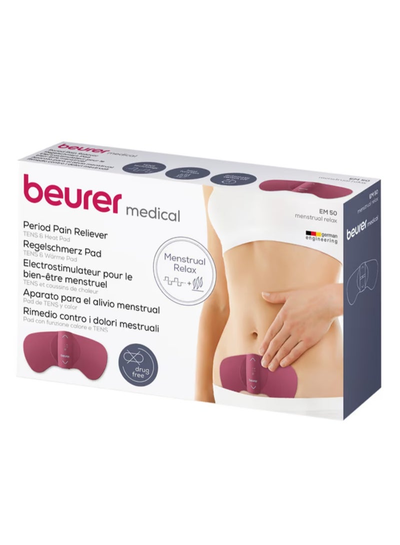 Beurer EM50 Menstrual Relax TENS & Heat for Natural Menstrual Pain Relief - Image 1