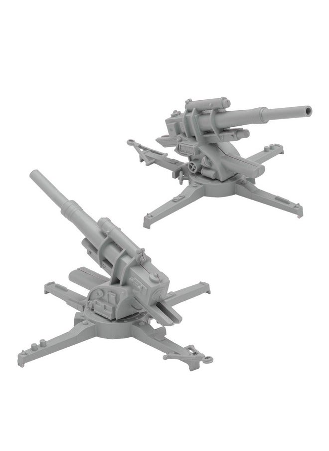 BMC Toys - Bmc Classic Ww2 German 88Mm Artillery 2Pc Gray Plastic Army Men Accessories - Image 1
