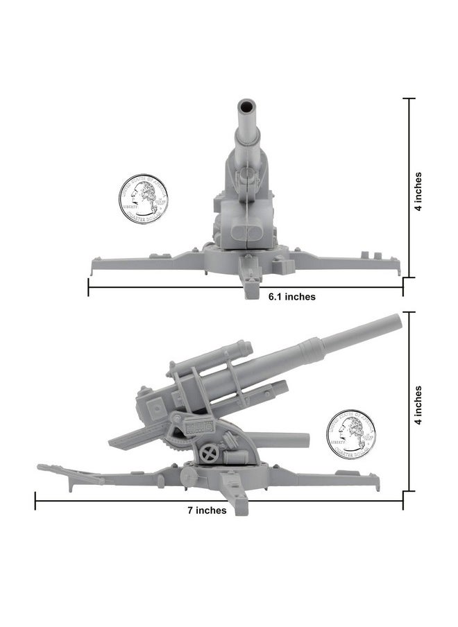 BMC Toys - Bmc Classic Ww2 German 88Mm Artillery 2Pc Gray Plastic Army Men Accessories - Image 1