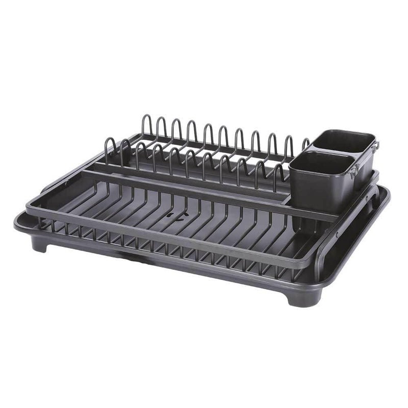 Grofly 3 in 1 Large Durable Aluminum Kitchen Sink Dish Rack Drainer Drying Rack Washing Basket with Tray for Kitchen Utensils Tools Cutlery for KitchenPlate RackBartan Basket Organizers - Image 2
