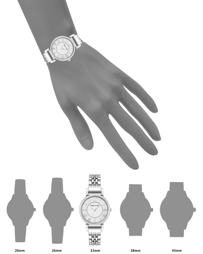 ANNE KLEIN ساعة معصم أن كليين للنساء AK/2159SVSV بلون فضي - Image 2