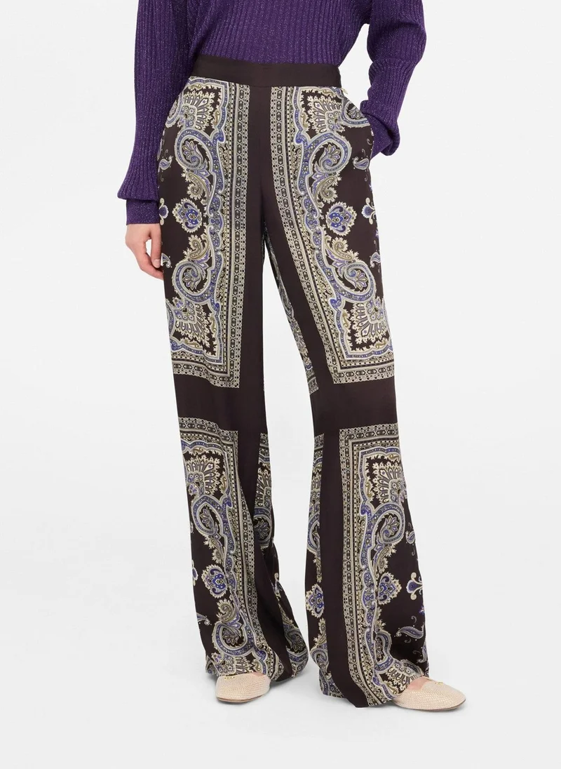 ليو جو بنطلون ساتان مطبوع