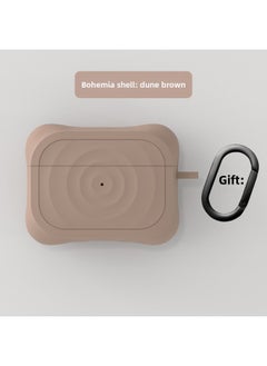 Boyang Headphone Protective Case For Airpods Pro For Apple Headphones Liquid Advanced Sense Anti-lost Original-Color:Dune Brown-Applicable Models:Airpods 4