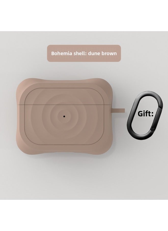 Generic - Boyang Headphone Protective Case For Airpods Pro For Apple Headphones Liquid Advanced Sense Anti-lost Original-Color:Dune Brown-Applicable Models:Airpods 4 - Image 1