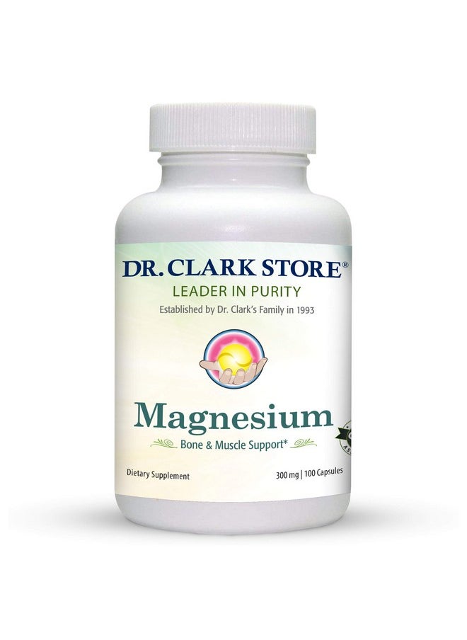 Dr Clark Store - Dr. Clark Magnesium Oxide Supplement 300Mg 100 Capsules - Image 1
