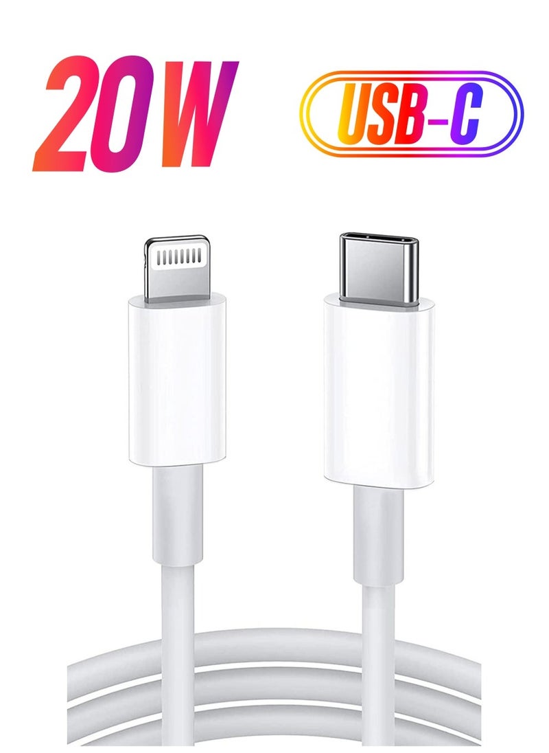 Generic - USB C to Lightning Cable 2M [MFi Certified] Compatible with iPhone 14 Pro Max/13/12/11 Pro/X/XS/XR/8 Plus/AirPods Pro,Supports Power Delivery,White - Image 1