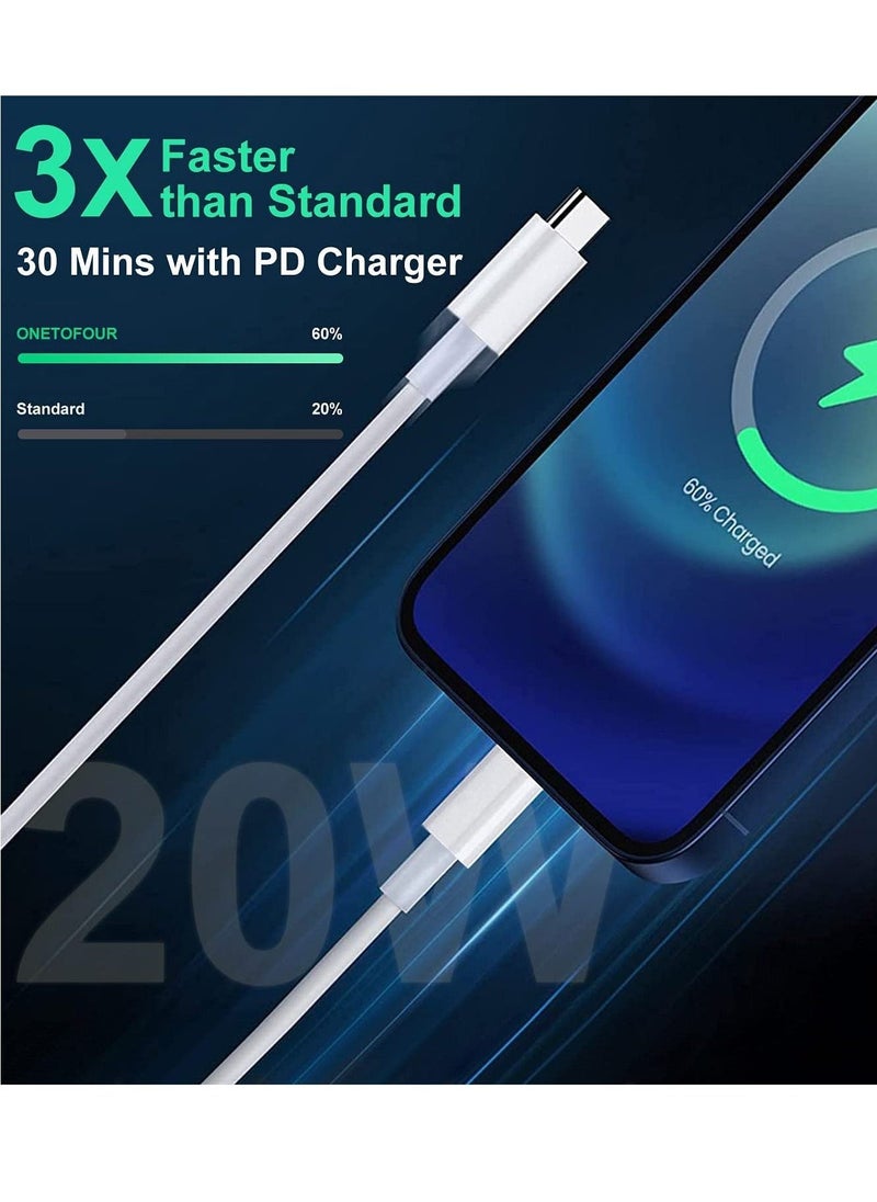 Generic - USB C to Lightning Cable 2M [MFi Certified] Compatible with iPhone 14 Pro Max/13/12/11 Pro/X/XS/XR/8 Plus/AirPods Pro,Supports Power Delivery,White - Image 1