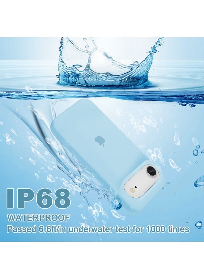 أوللاي حافظة واقية لهاتف iPhone 17 Air، مصنوعة من مادة السيليكون، مقاومة للصدمات مع حماية عدسة الكاميرا وتغطية زر التحكم، غطاء واقي للهاتف المحمول مضاد للصدمات، متوافق مع ملحقات MagSafe، أزرق سماوي - Image 5