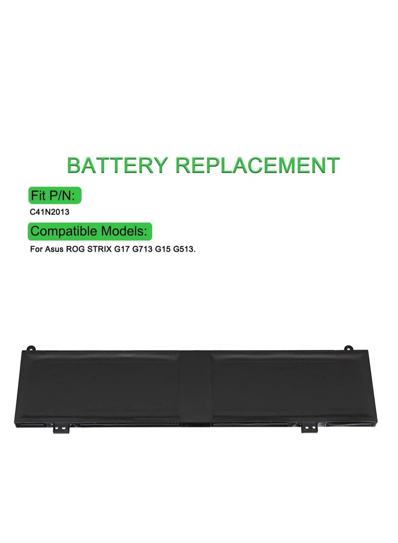 C41N2013 Replacement Laptop Battery Compatible with ROG Strix G17 G713 G15 G513 (15.4V 90Wh 5675mAh) - Image 1