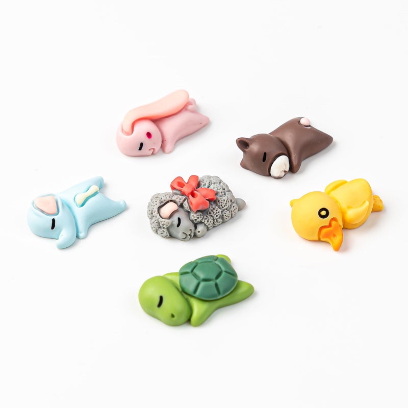 LEEXINLUU Slime Charms,Resin Flat Back,Cute Charms,Jewery Making Kit,25 Adorable Kawaii Animals Cute Set,DIY Crafts Making,Scrapbooking,Embellishments, Decoraiton Hair Clip,25 Pcs - Image 2