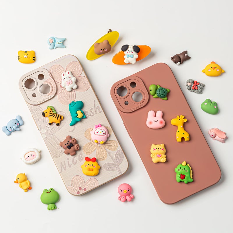 LEEXINLUU Slime Charms,Resin Flat Back,Cute Charms,Jewery Making Kit,25 Adorable Kawaii Animals Cute Set,DIY Crafts Making,Scrapbooking,Embellishments, Decoraiton Hair Clip,25 Pcs - Image 5