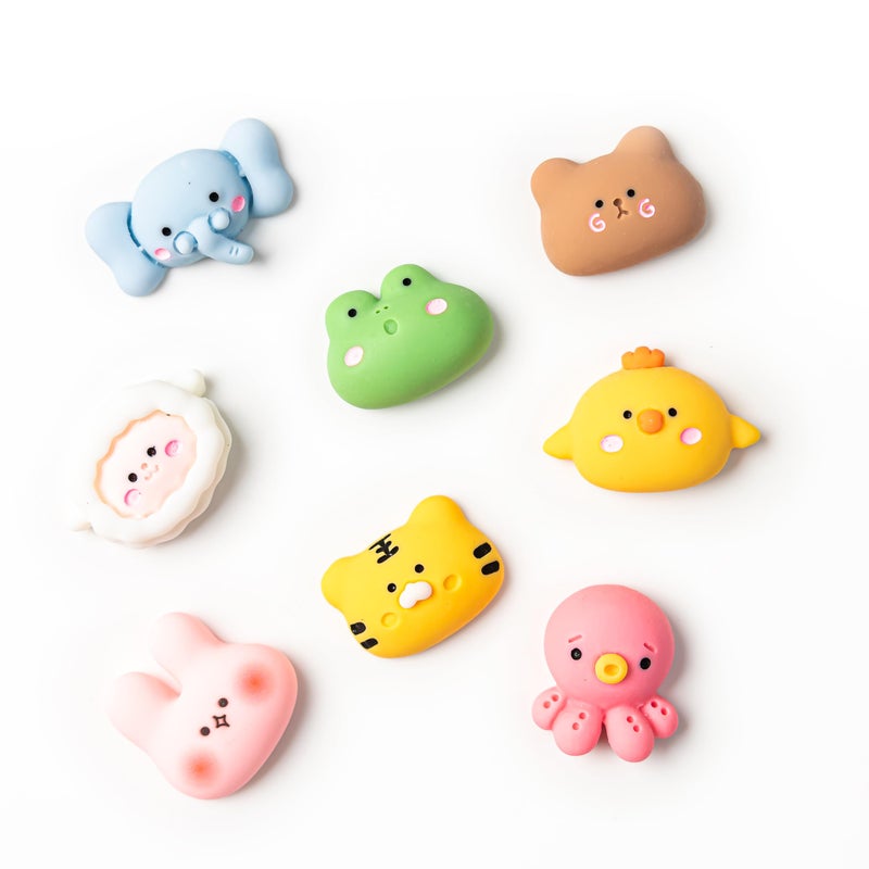 LEEXINLUU Slime Charms,Resin Flat Back,Cute Charms,Jewery Making Kit,25 Adorable Kawaii Animals Cute Set,DIY Crafts Making,Scrapbooking,Embellishments, Decoraiton Hair Clip,25 Pcs - Image 3