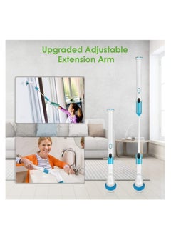 Excefore Electric Spin Scrubber, Adjustable Extension Handle Cordless Cleaning Brush, Power Shower Scrubber with 3 Rotating Brush Heads, Rechargeable Multi-Purpose Scrubber for Bathroom Tub, Floor  - Image 5