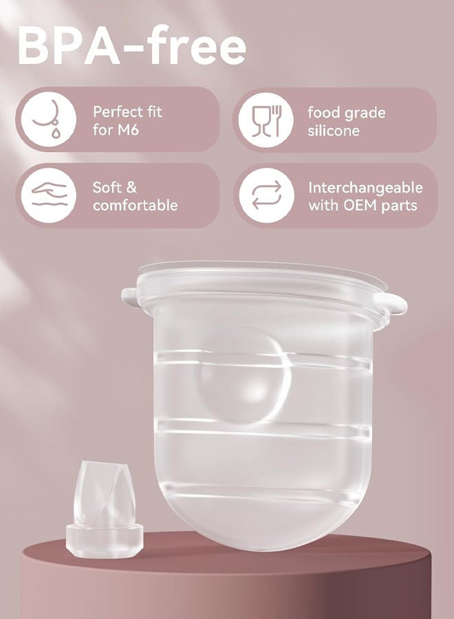 6 PCS M6 Duckbill Valves & Silicone Diaphragm Compatible With Momcozy Mobile Style, Not Original M6 Replacement Parts - Image 3