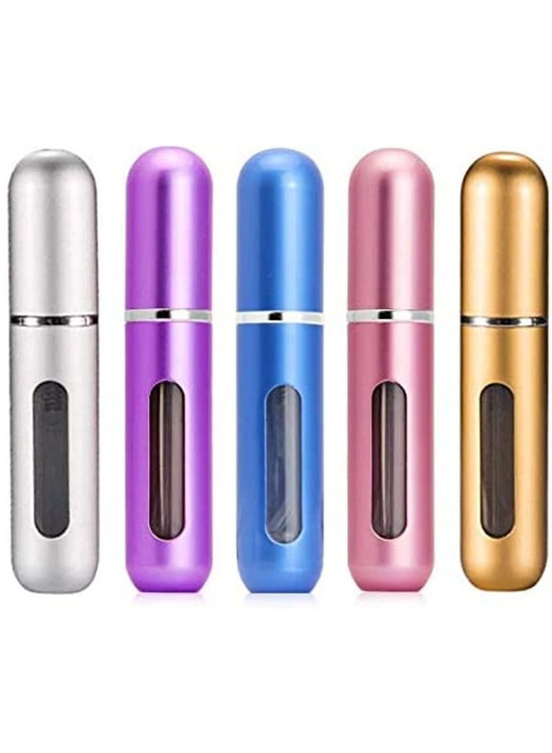 FEND 5 Piece Perfume Bottles, Refillable Perfume Atomizer Mini Perfume Bottles Travel Fragrance Empty Spray Bottle, Fits In Your Purse, Pocket or Luggage，5ML (Multicolour) - Image 1