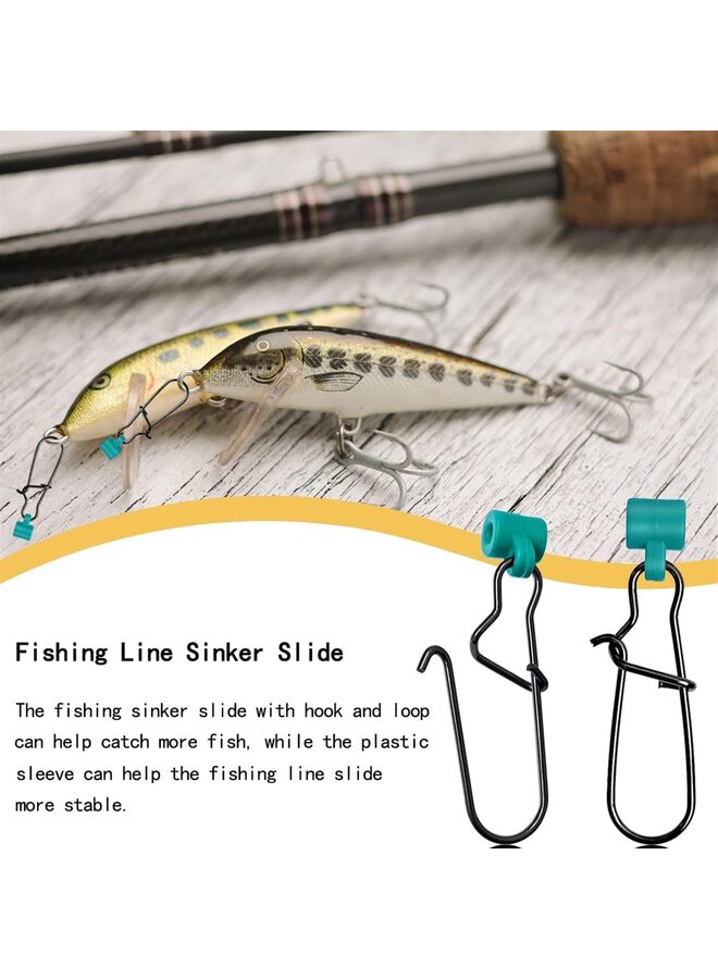 Generic 50 PCS Tungsten Stainless Steel Fishing Sinkers Weights with Quick-Release Snaps - Slider Swivel Kit for Salt & Fresh Water Tackle - Image 4