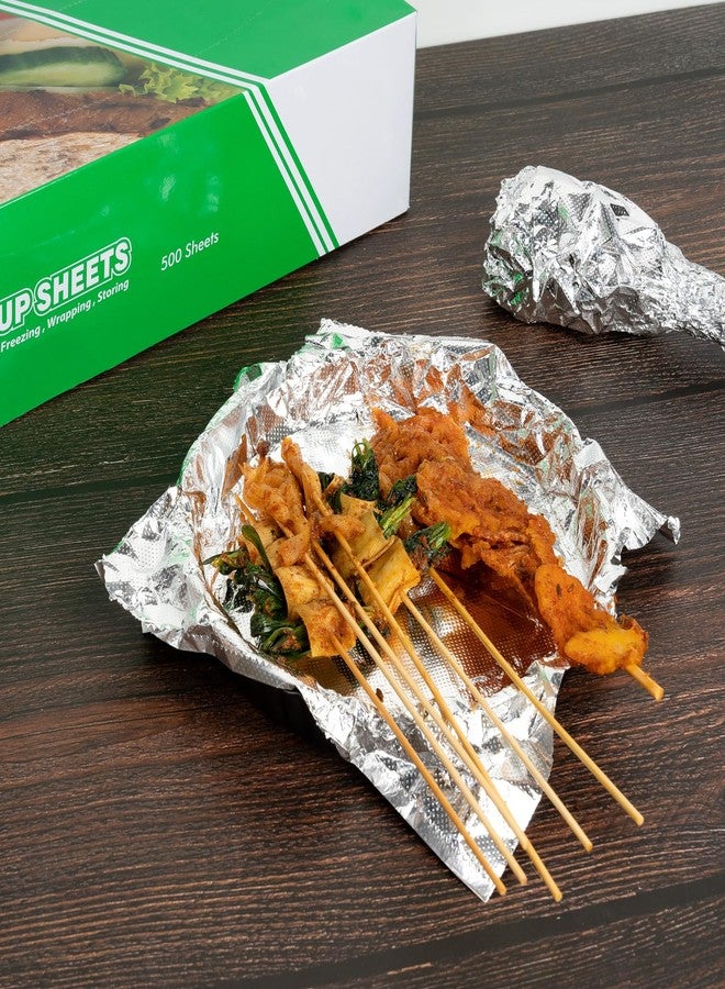 Roponan Aluminum Foil Wraps - 500 Precut Sheets, 12 x 10.75 Inch, Pop-Up Interfolded Foil for Baking, Grilling, Roasting, Cooking or Storing Food - Image 2
