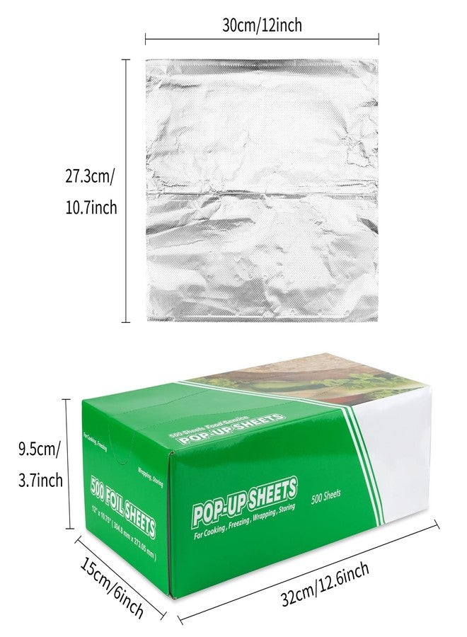 Roponan Aluminum Foil Wraps - 500 Precut Sheets, 12 x 10.75 Inch, Pop-Up Interfolded Foil for Baking, Grilling, Roasting, Cooking or Storing Food - Image 5