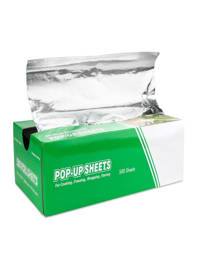Roponan Aluminum Foil Wraps - 500 Precut Sheets, 12 x 10.75 Inch, Pop-Up Interfolded Foil for Baking, Grilling, Roasting, Cooking or Storing Food - Image 1