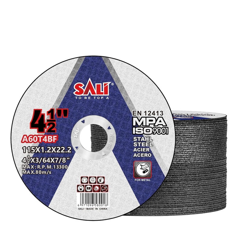 SALI 50 Pack Cut Off Wheel 4 1/2 Inch Cutting Wheels 4-1/2" x 3/64" x 7/8" for Metal & Stainless Steel, Angle Grinder Cutting Wheel,Cutting Discs with Aggressive Cutting - Image 1