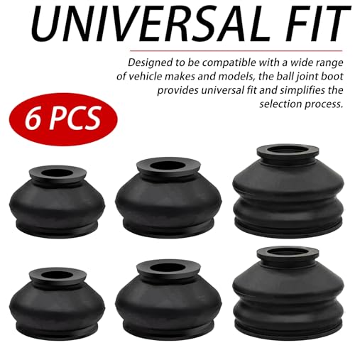 LhyBtm 6 Pcs Ball Joint Boot Universal Turn to Rod Arm Ball Joint Head Dust Cover Universal Silicone Dust Boots Cover for Tie Rod all Joint Head Dust Protection Rubber Cover, Suitable for Most Vehicles - Image 5