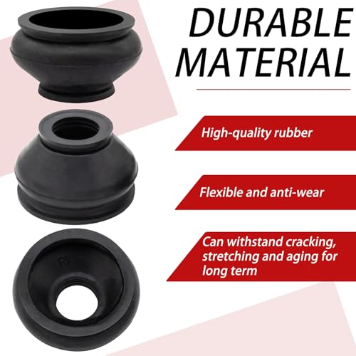 LhyBtm 6 Pcs Ball Joint Boot Universal Turn to Rod Arm Ball Joint Head Dust Cover Universal Silicone Dust Boots Cover for Tie Rod all Joint Head Dust Protection Rubber Cover, Suitable for Most Vehicles - Image 3