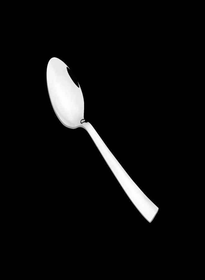Shiyon طقم ملاعق شيون من الفولاذ المقاوم للصدأ - ملاعق حلوى صغيرة الحجم للمطبخ وغرفة الطعام - حواف ناعمة وتصميم متين للاستخدام اليومي. (طول 18.5 سم) (6) - Image 2