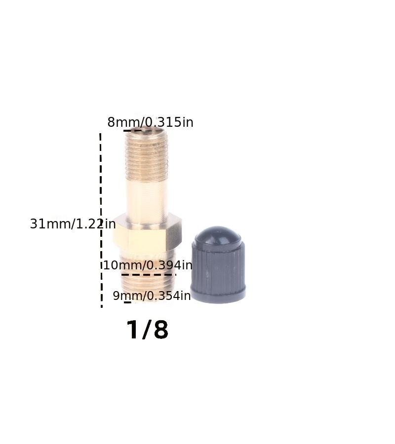 Schrader Valve Corrosion Resistant 1/4 NPT 1/8 NPT M10 Air Compressor Fill Valve - Image 3