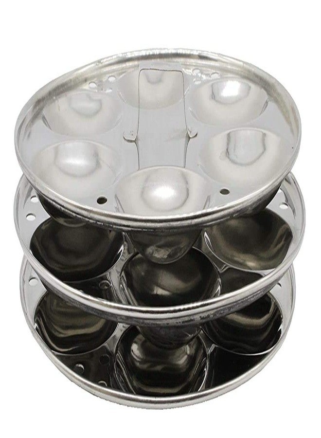 FUTENSILS idli maker stainless steel 18 idli, 3 plates (3 idly plate with 6 cavities each), Weight of idly cooker is 1.8Kgs (Appx), - Image 5