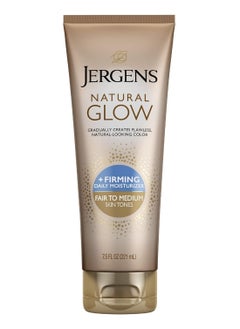 Jergens Jergens Natural Glow +FIRMING Self Tanner, Sunless Tanning Lotion for Fair to Medium Skin Tone, Anti Cellulite Firming Body Lotion for Natural-Looking Tan, 7.5 Ounce  - Image 1