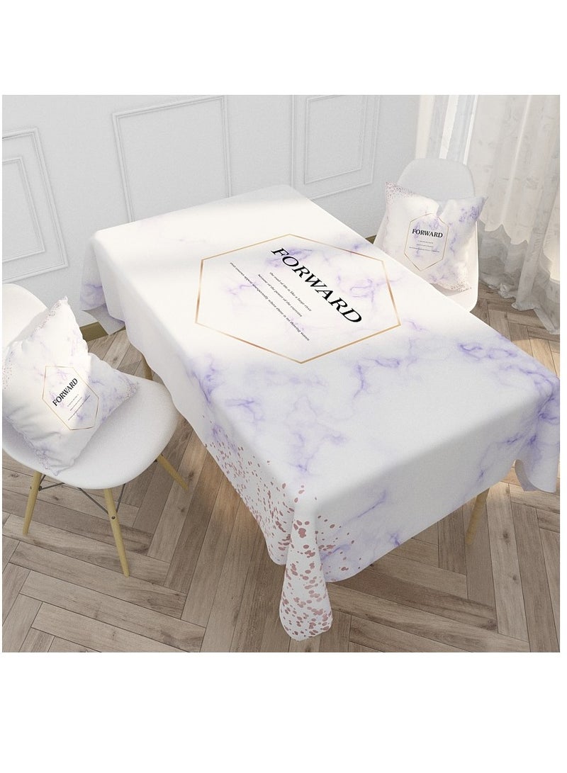 1-Piece Printed Waterproof Cotton and Linen Tablecloth 140*180CM - Image 1