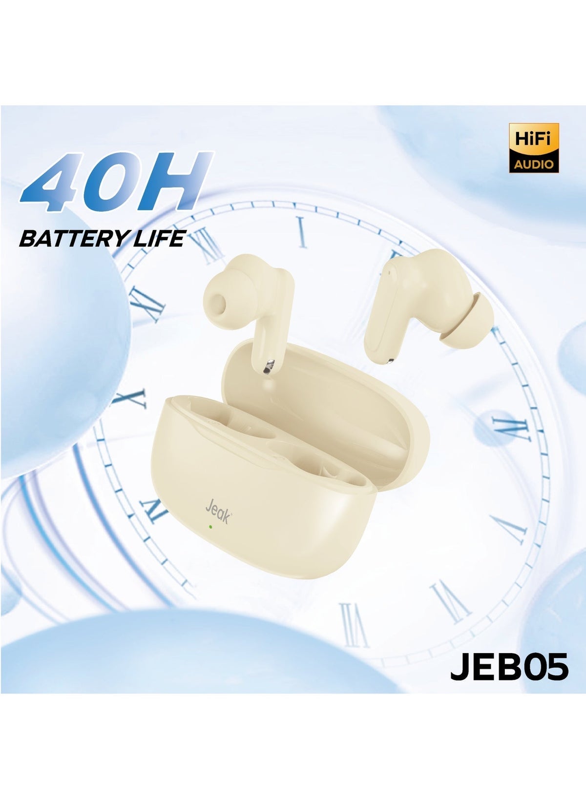 جيك Jeak Wireless Gaming Earbuds 40h Battery Life Lightweight Comfortable Fast Charging Headphones