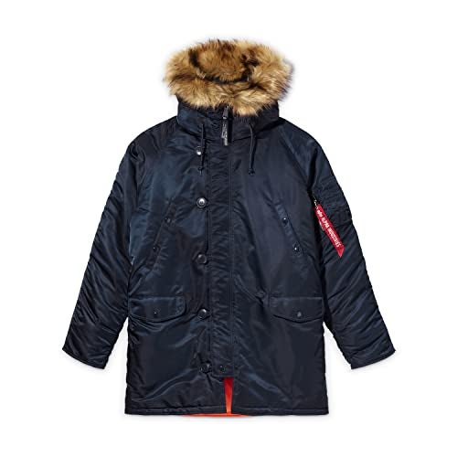 Alpha Industries N-3B Slim Fit Parka - Cold Weather Military Issue Parka - Replica Blue, S - Image 1