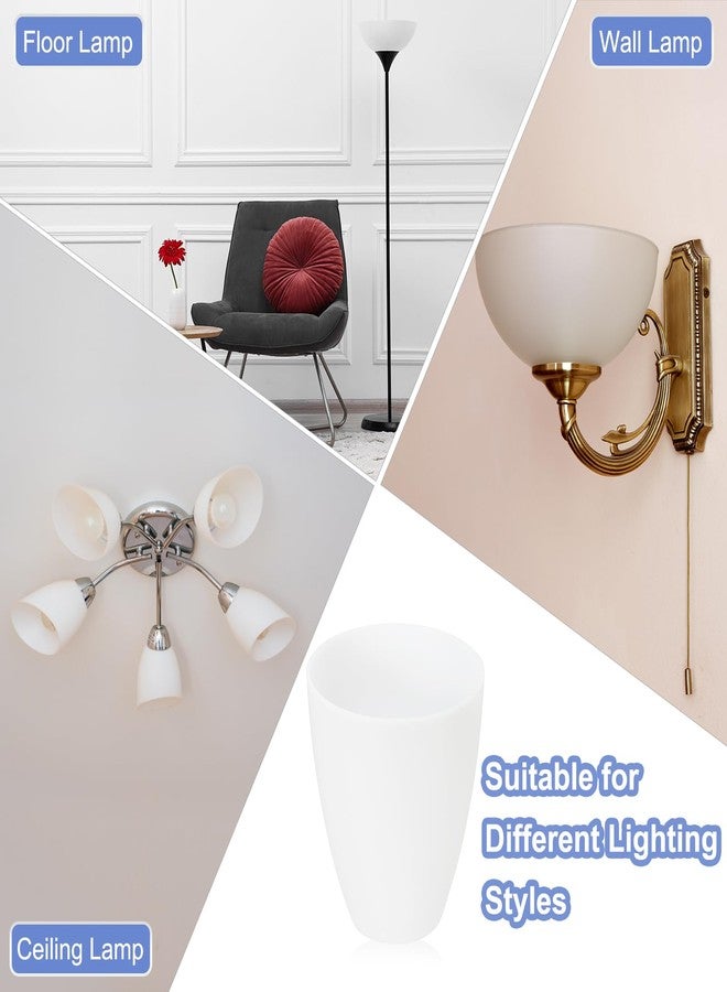 PATIKIL 1.18" Hole 4.53" High Plastic Lampshade, 5 Pcs Floor Lamp Light Covers Replacement Lamp Shade Cover for Floor Table Lamp Multi-Head Stand Up Lamp Light, White - Image 5
