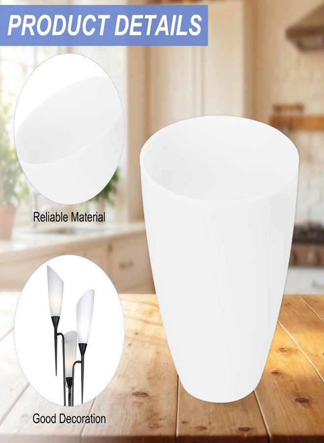 PATIKIL 1.18" Hole 4.53" High Plastic Lampshade, 5 Pcs Floor Lamp Light Covers Replacement Lamp Shade Cover for Floor Table Lamp Multi-Head Stand Up Lamp Light, White - Image 4