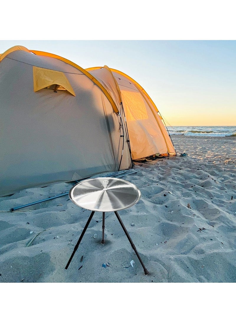 توبيز فانوس تخييم قابل للشحن 3500 مللي أمبير + طاولة ألمنيوم قابلة للطي بارتفاع قابل للتعديل للمشي والسفر والنزهات والطهي الخارجي وحالات الطوارئ - Image 3