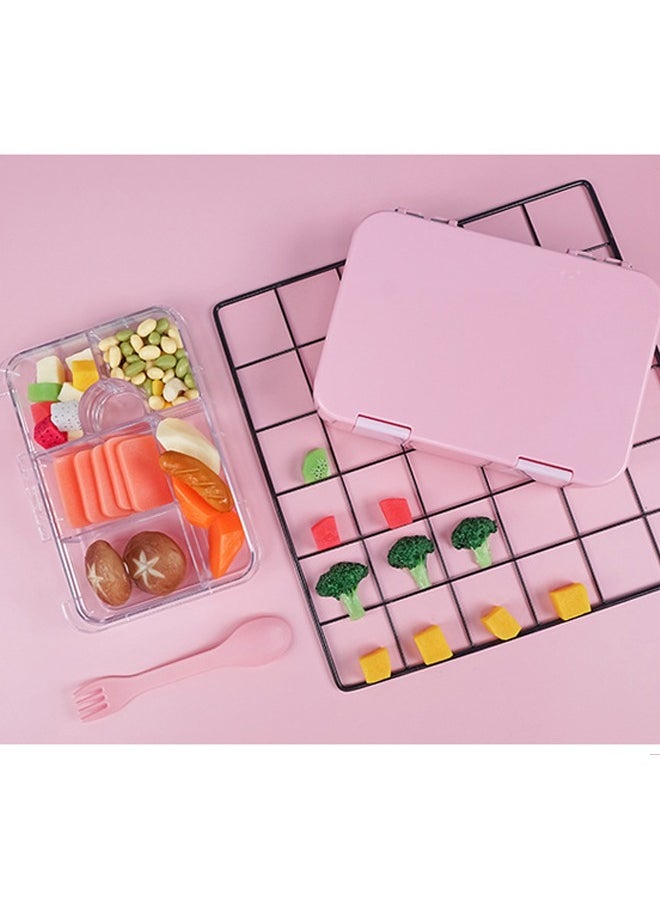 Gonice Square Sealed Lattice Portable Lunch Box Pink  - Image 2
