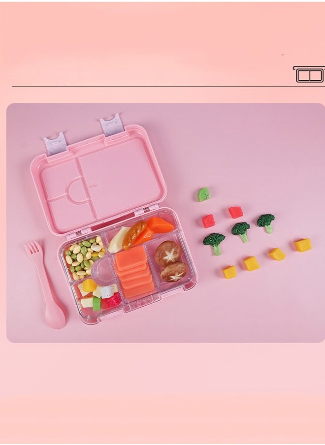 Gonice Square Sealed Lattice Portable Lunch Box Pink  - Image 3