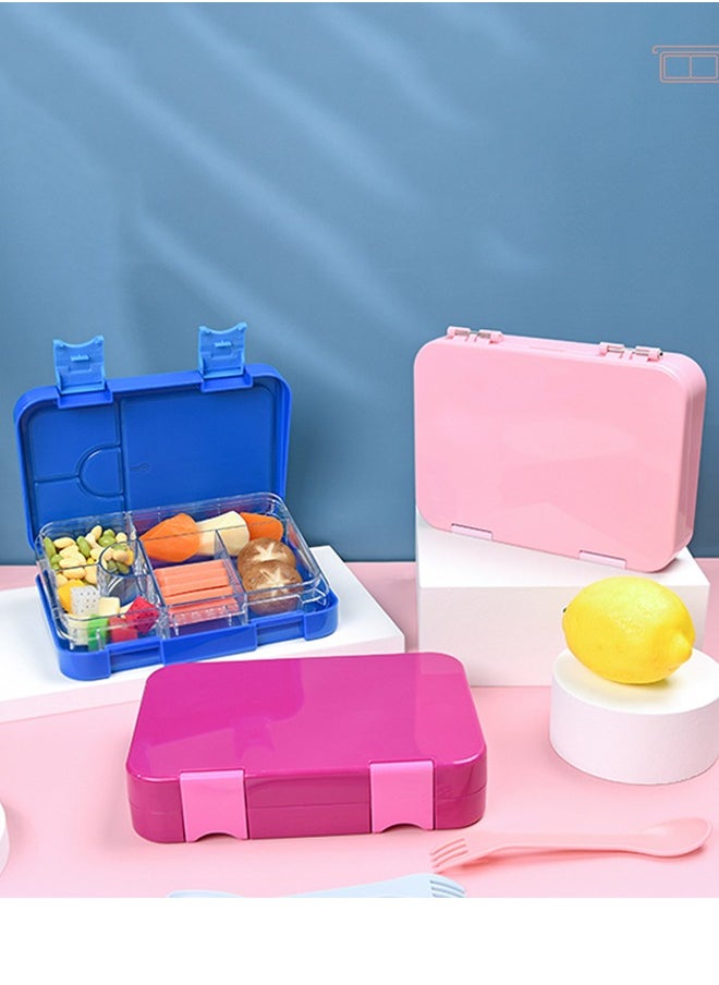 Gonice Square Sealed Lattice Portable Lunch Box Pink  - Image 5