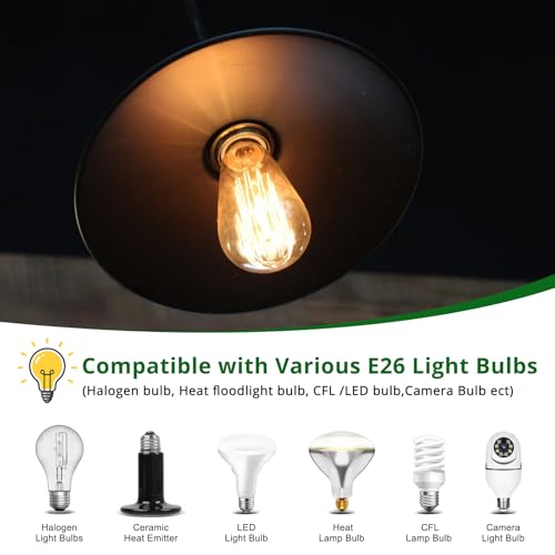 EMNOOTI E26 Light Socket,Standard Medimun Screw Bulb Socket Lamp Holder,Porcelain Light Socket with Screw Fixing for E26 Halogen Incandescent LED Light Bulb - Image 3