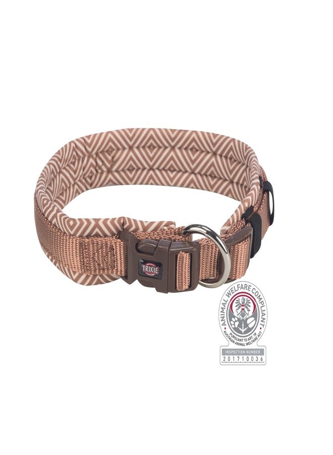 تريكسي طوق تريكسي المميز مع حشوة من النيوبرين، عريض للغاية، طوق أنيق ناعم للكلاب، طوق قابل للتعديل بالكامل، مشبك مقاوم للشد (مقاس كبير، لون بوهو دايموند/كراميل) - Image 3