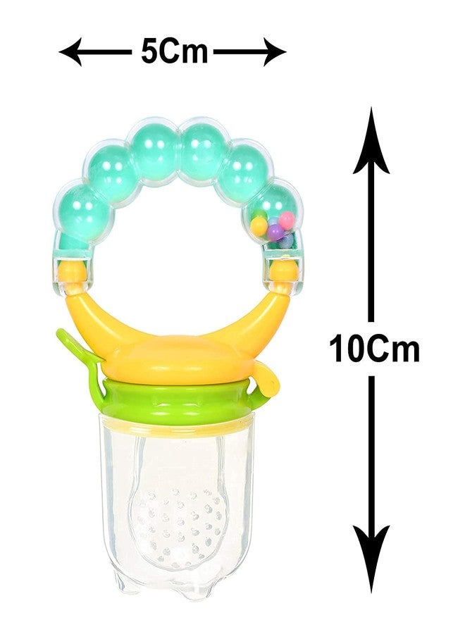 Lappu Fruit Shape Silicone Teether with Baby Fruit Nibbler Pacifier for Baby (Combo Saver Pack of 2) (Apple & Blue Pacifier) - Image 5