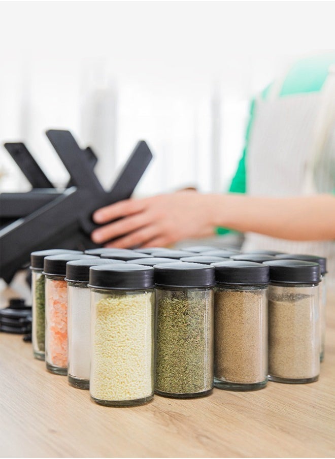VOGMAX 360 Rotating Spice Rack, 18PCS Jar Kitchen Spice Organizer, Seasoning Organizer Seasoning Rack Tower for Kitchen Countertop  - Image 2