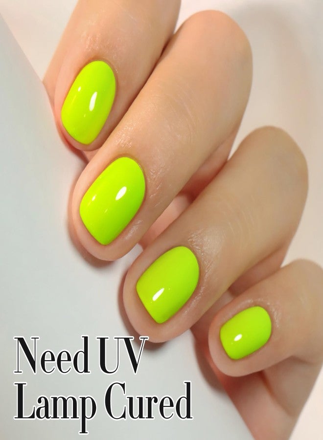 دابل ريذم طلاء أظافر جل مزدوج الإيقاع 0.50 أونصة، نفس اللون، نفس الزجاجة، ذهبي مستدير، خالي من الهيما، محايد، طبيعي، حليبي، 15 مل، طلاء أظافر جيلي للأشعة فوق البنفسجية، فن اصنعه بنفسك في المنزل (أصفر نيون، أخضر - C1305) - Image 4