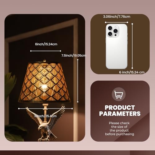 ALUCSET Small Metal Lampshade Forest Etching Forest Lamp Shade Pattern 6'' Top 10'' Bottom Height 7.5'' Fits For Table Lamps And Floor Lamps Spider Fitter Out Black in Gold ALUCSET lampshade - Image 4