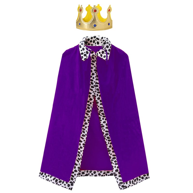 Halloween King Cloak Children Adult Masquerade Parent-Child Game Costume Shawl Christmas Cloak Cape - Image 4